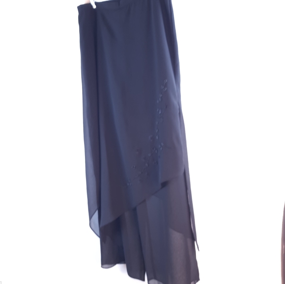 Plus Size 14 Tradition Black sheer skirt dress evening party pants - Picture 3 of 16